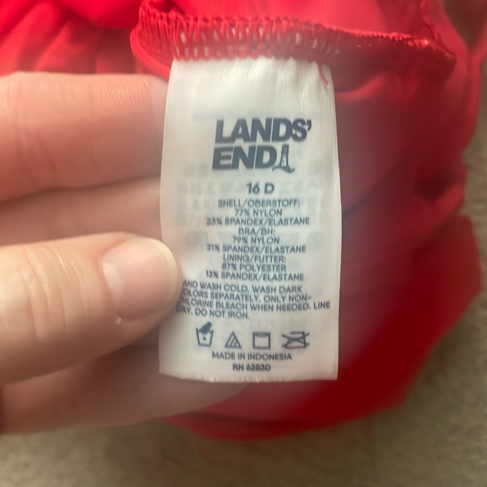 Lands End Underwire wrap tankini top 16D - Picture 3 of 4